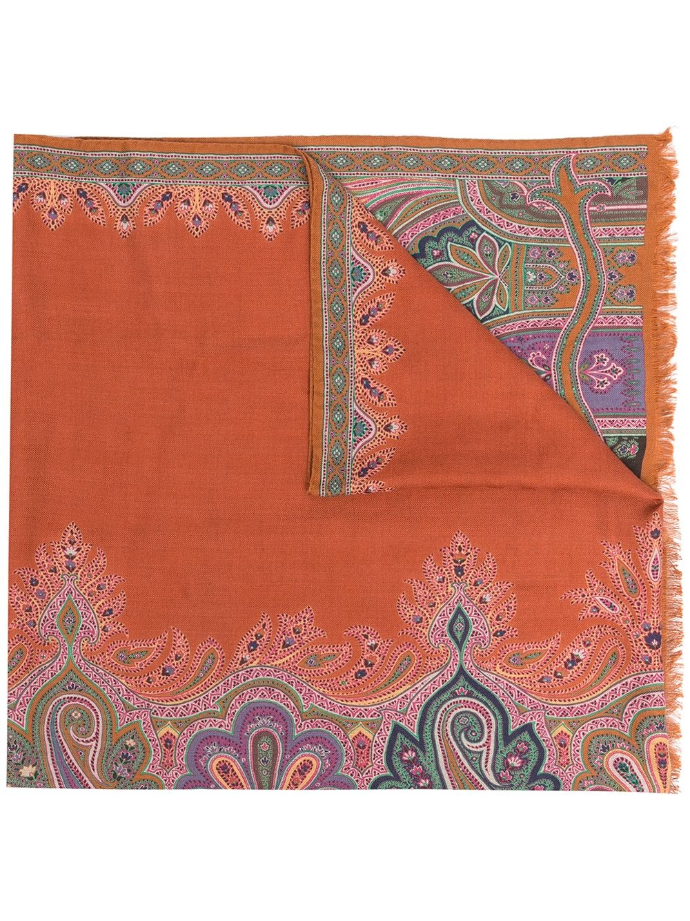 paisley cashmere silk-blend scarf - 1