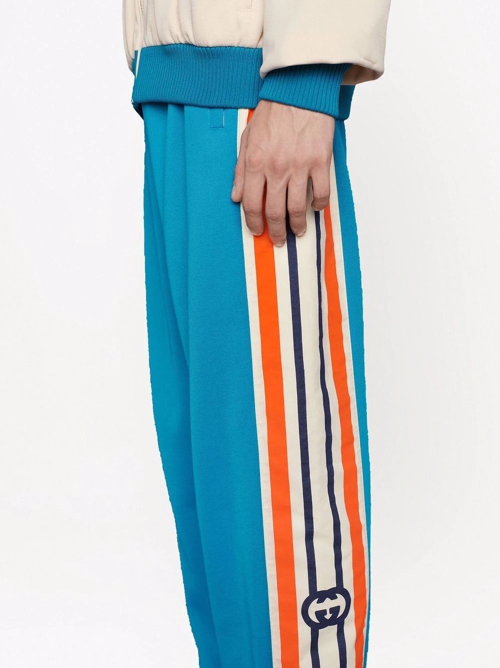 side-stripe track pants - 5