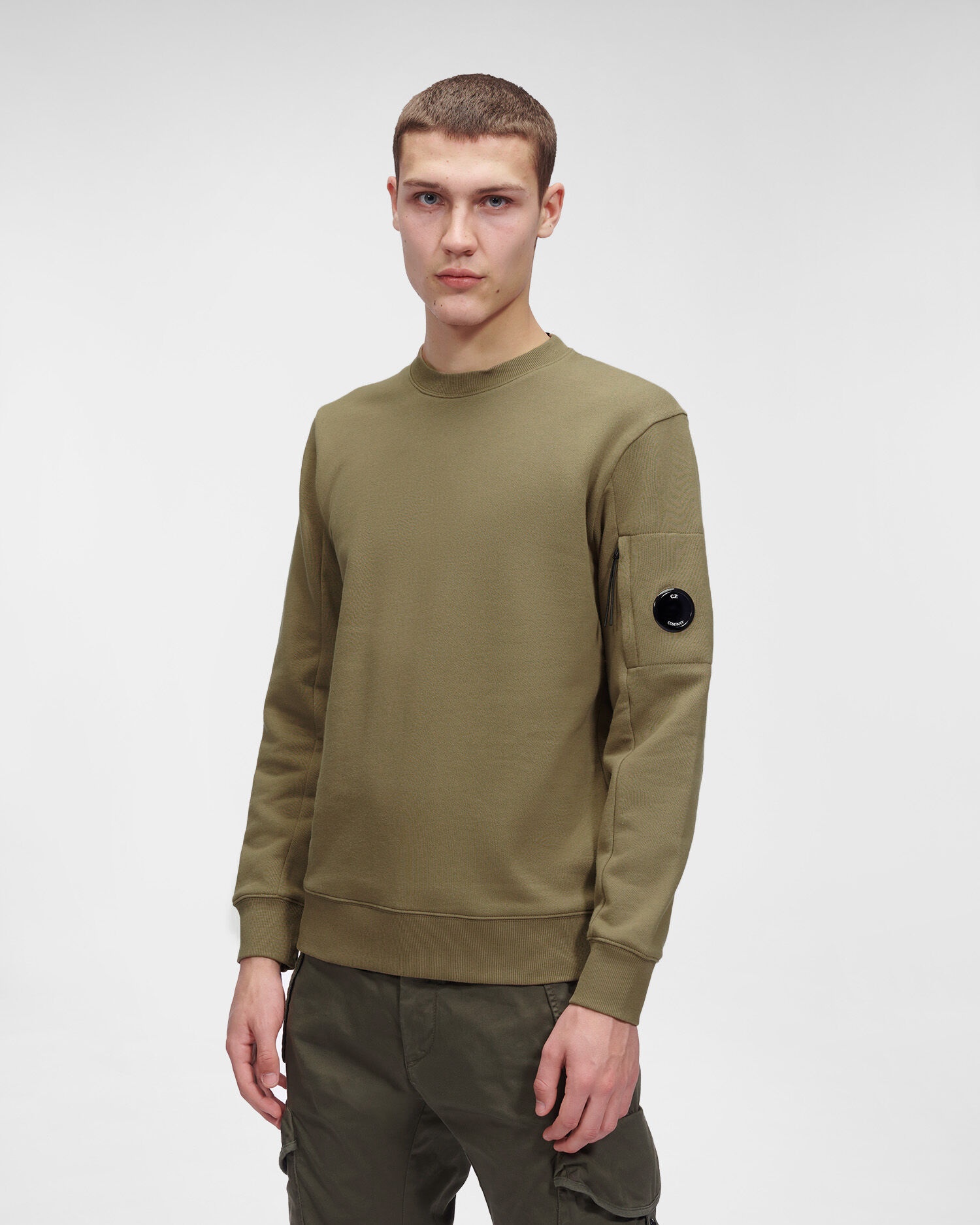 CP COMPANY｜SWEATSHIRTS (Diagonal Raised Fleece Sweatshi C.P. Company DIAGONAL RAISED FLEECE GOGGLE ZIPPED HOODED