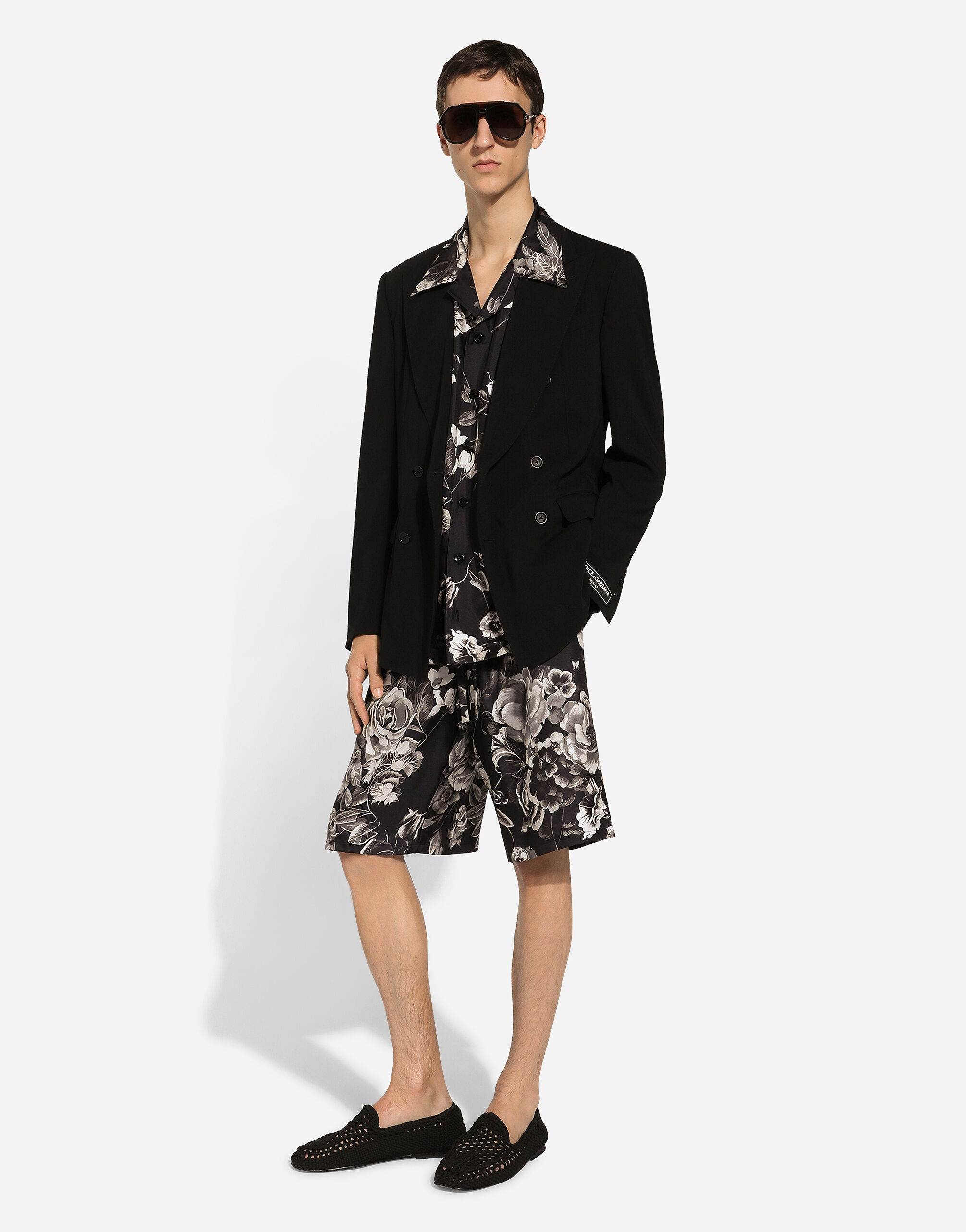 Floral-print silk vanity shorts - 5