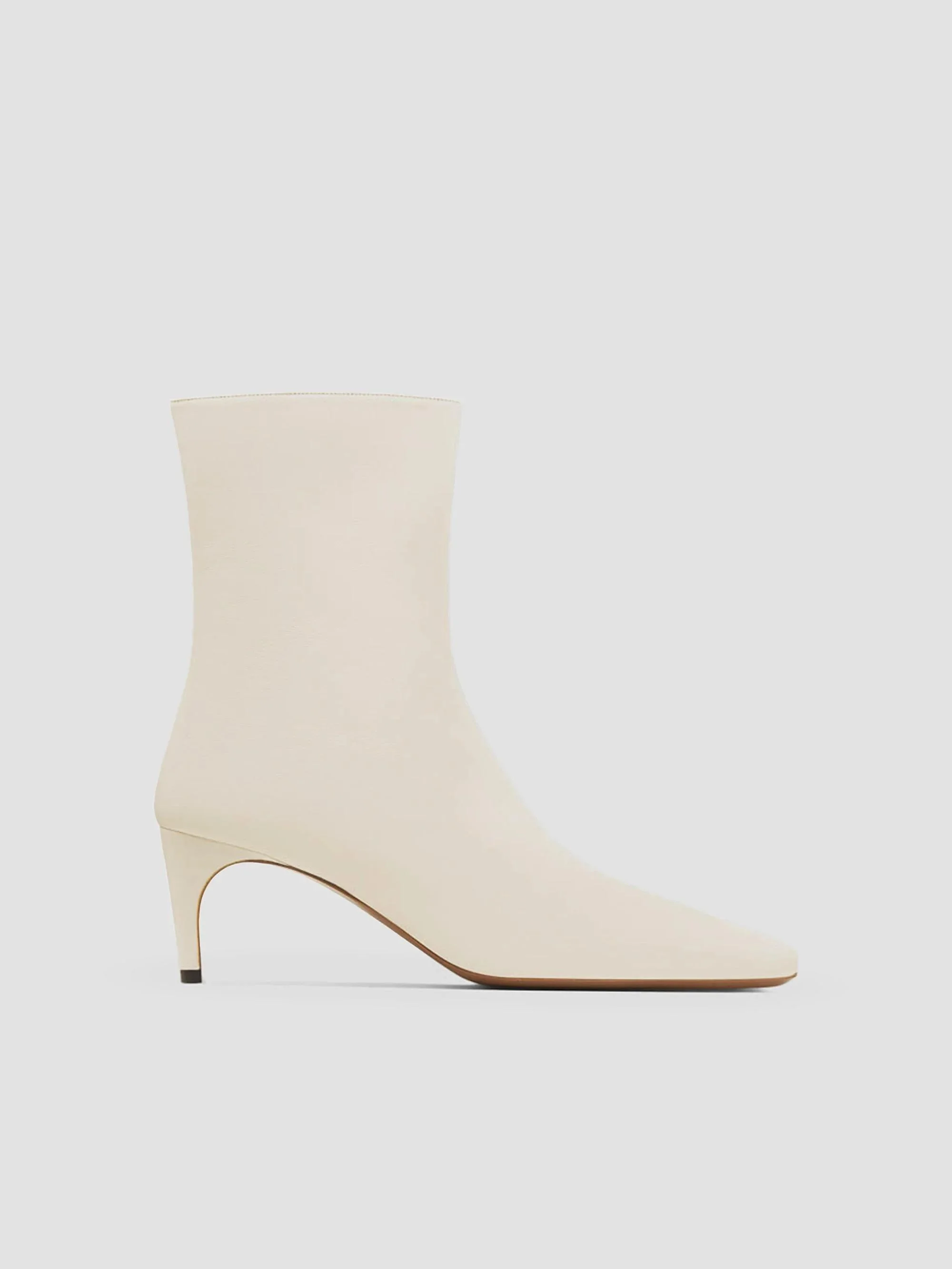 Women's Nervia 60MM Leather Boots - Cream - 1