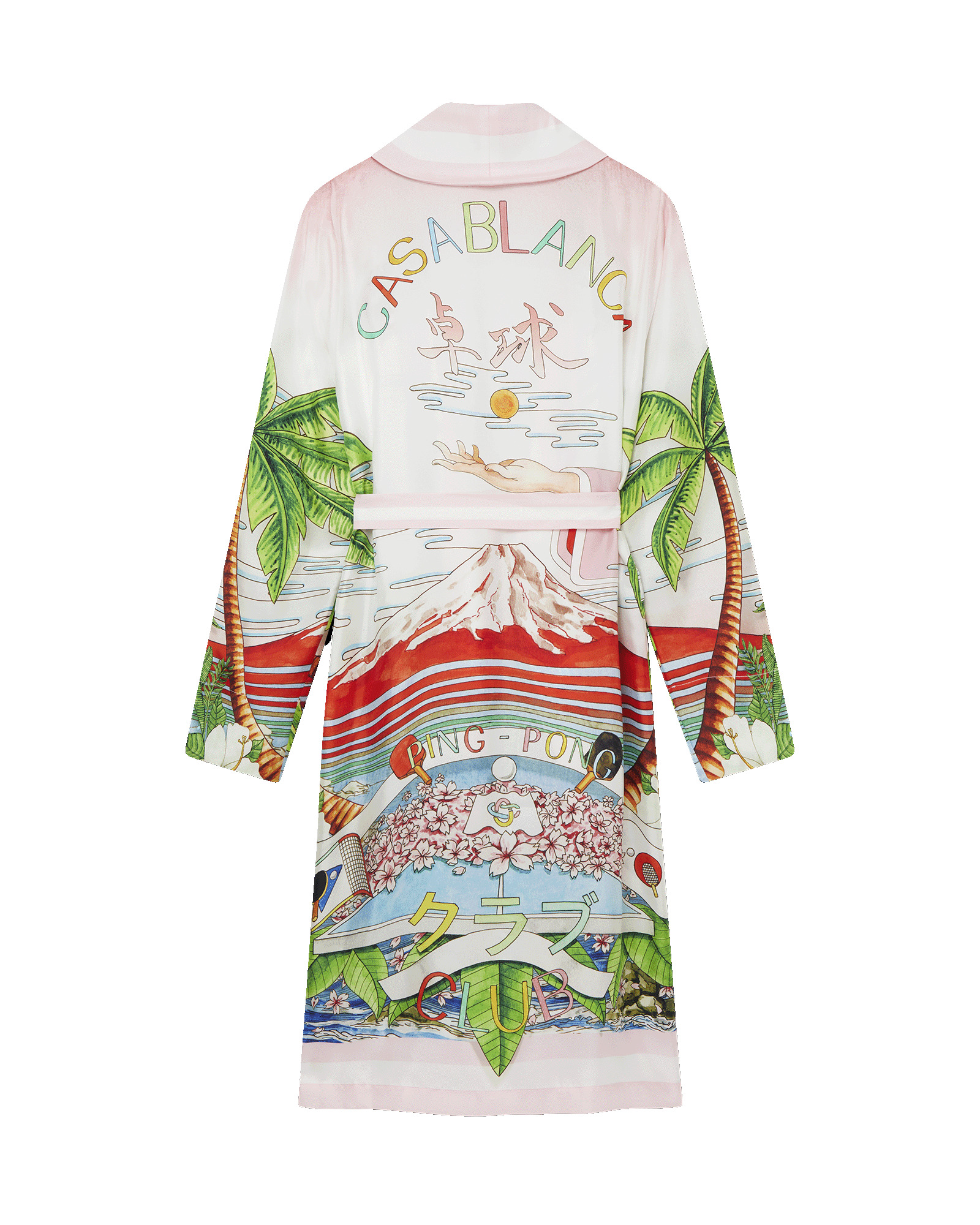 Table Tennis Club Sunset Silk Robe Shirt - 2
