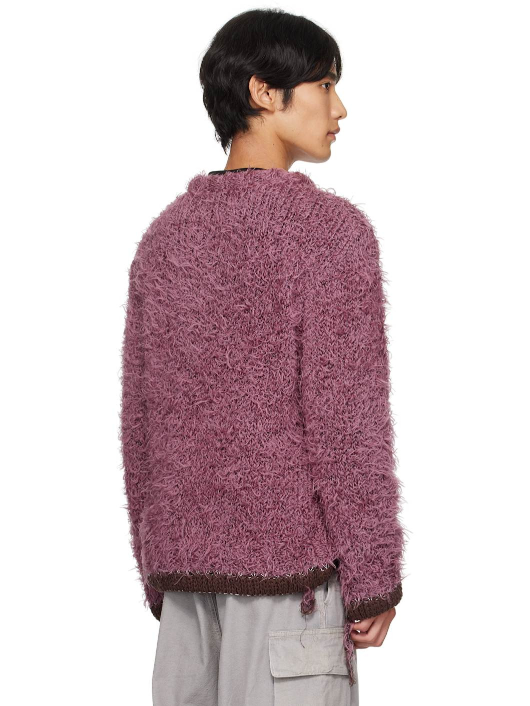 Purple Furry Knit Sweater - 3