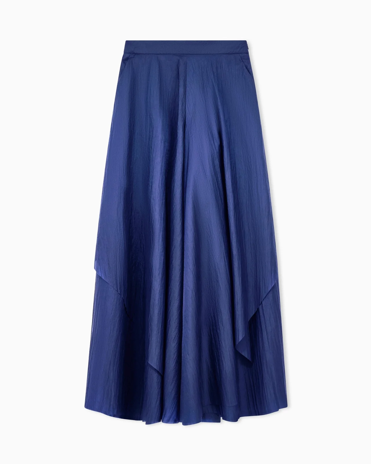 TROUSER SKIRT MULTILAYER REGULAR FIT IN CRINKLED NYLON - 1