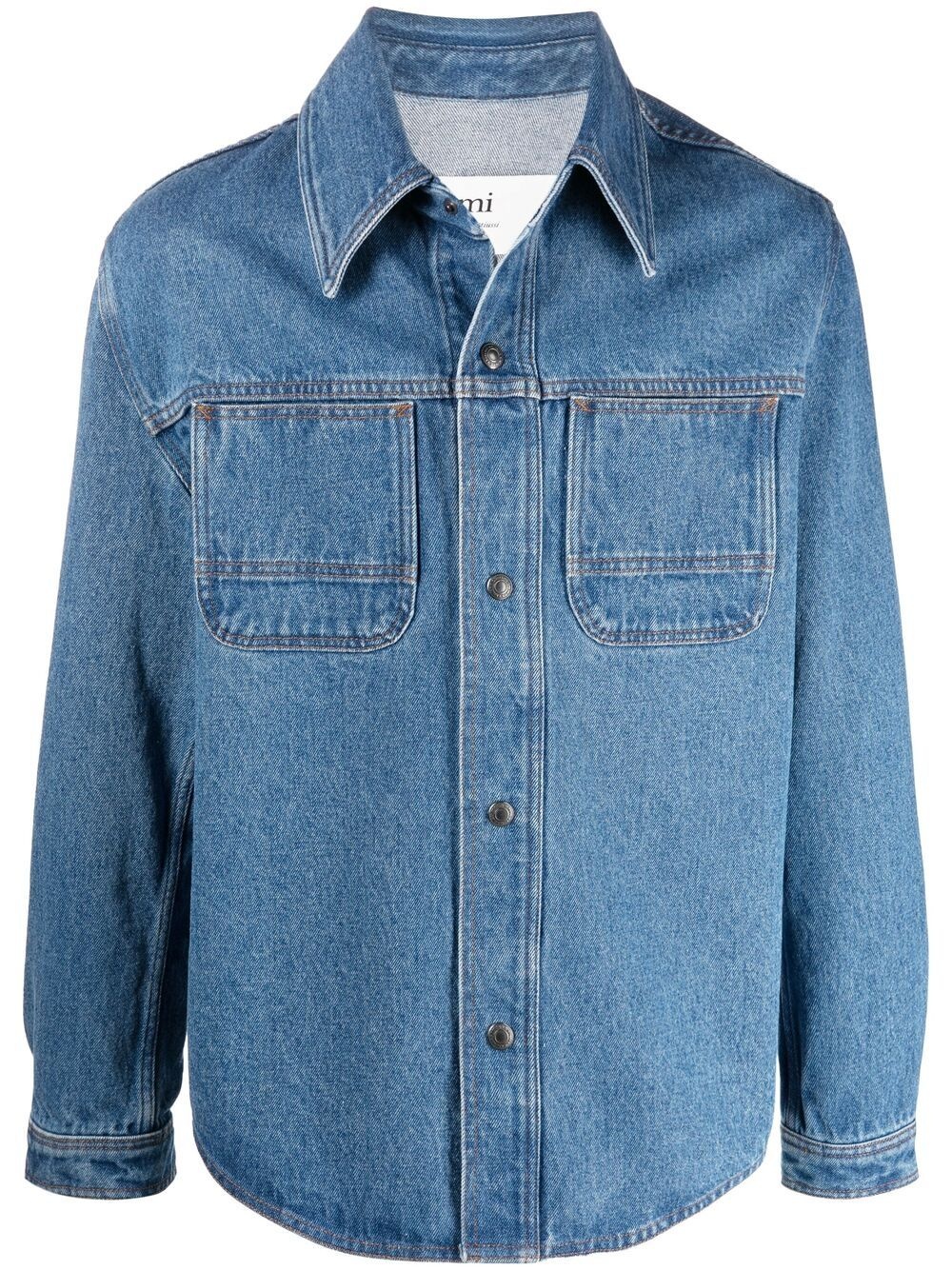 press-stud denim shirt - 1