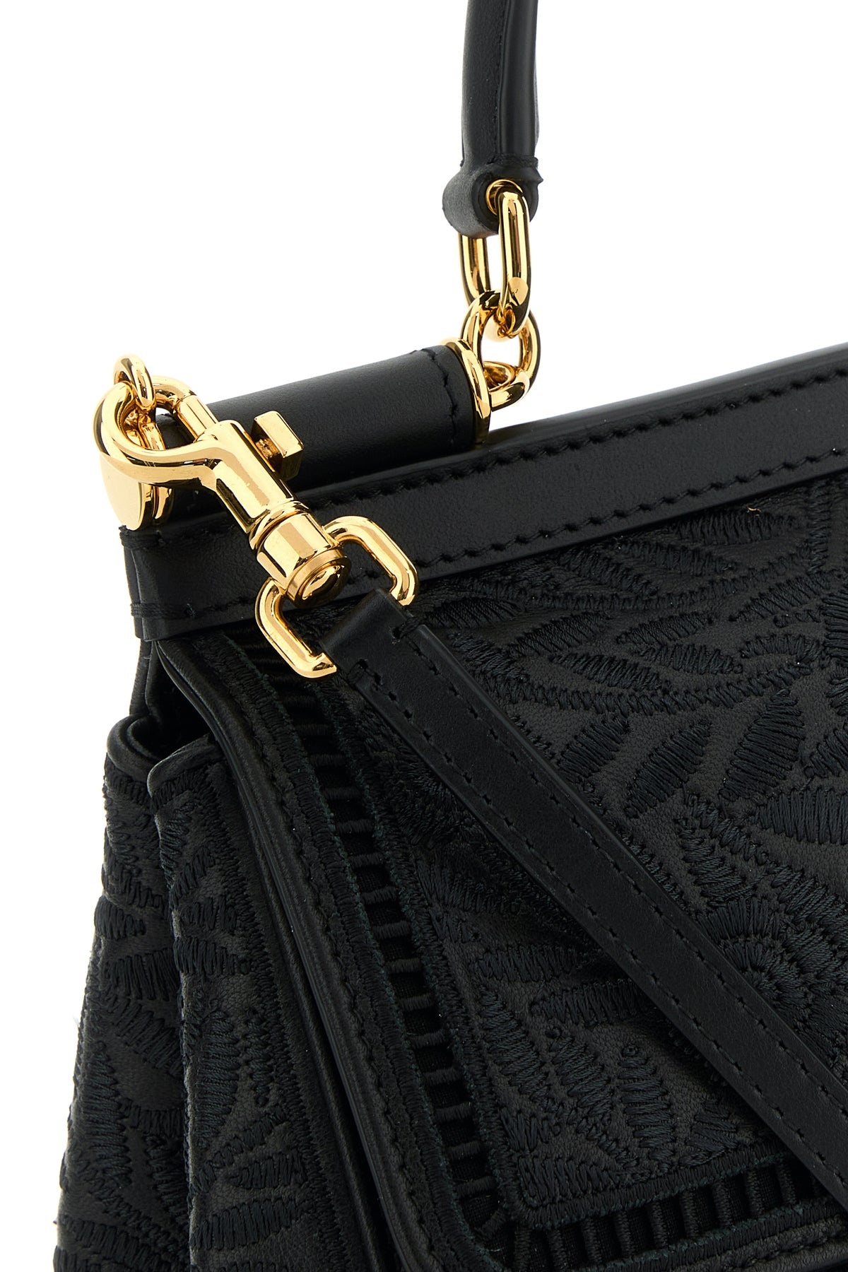 Black leather medium Sicily handbag - 4