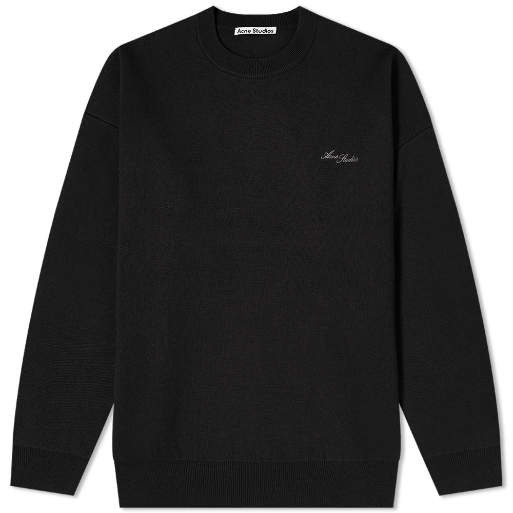 Acne Studios Krew Oversize Logo Crew Knit - 1