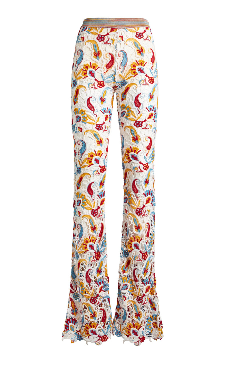 Knit Lace Flare Pants multi 1
