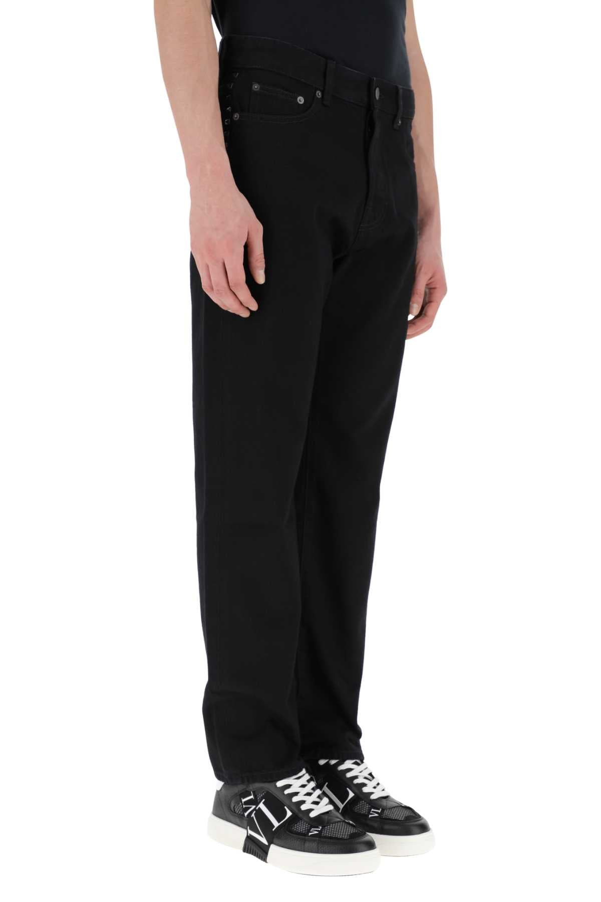 Valentino Garavani Men Black Denim Jeans - 3
