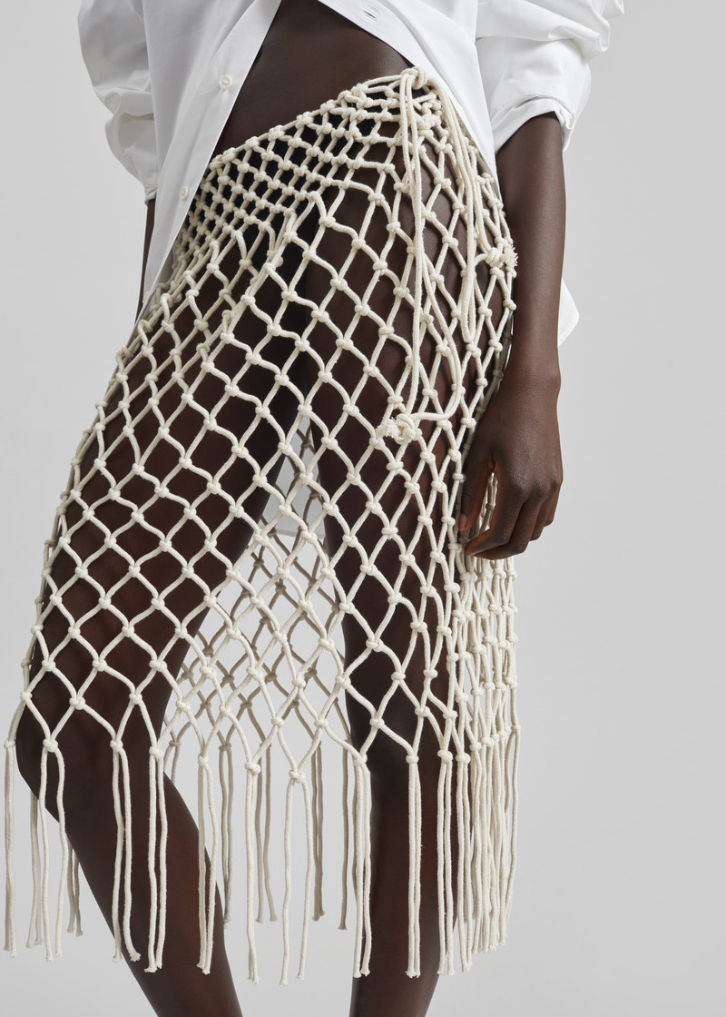 Tropea Macrame Skirt - Ecru 6