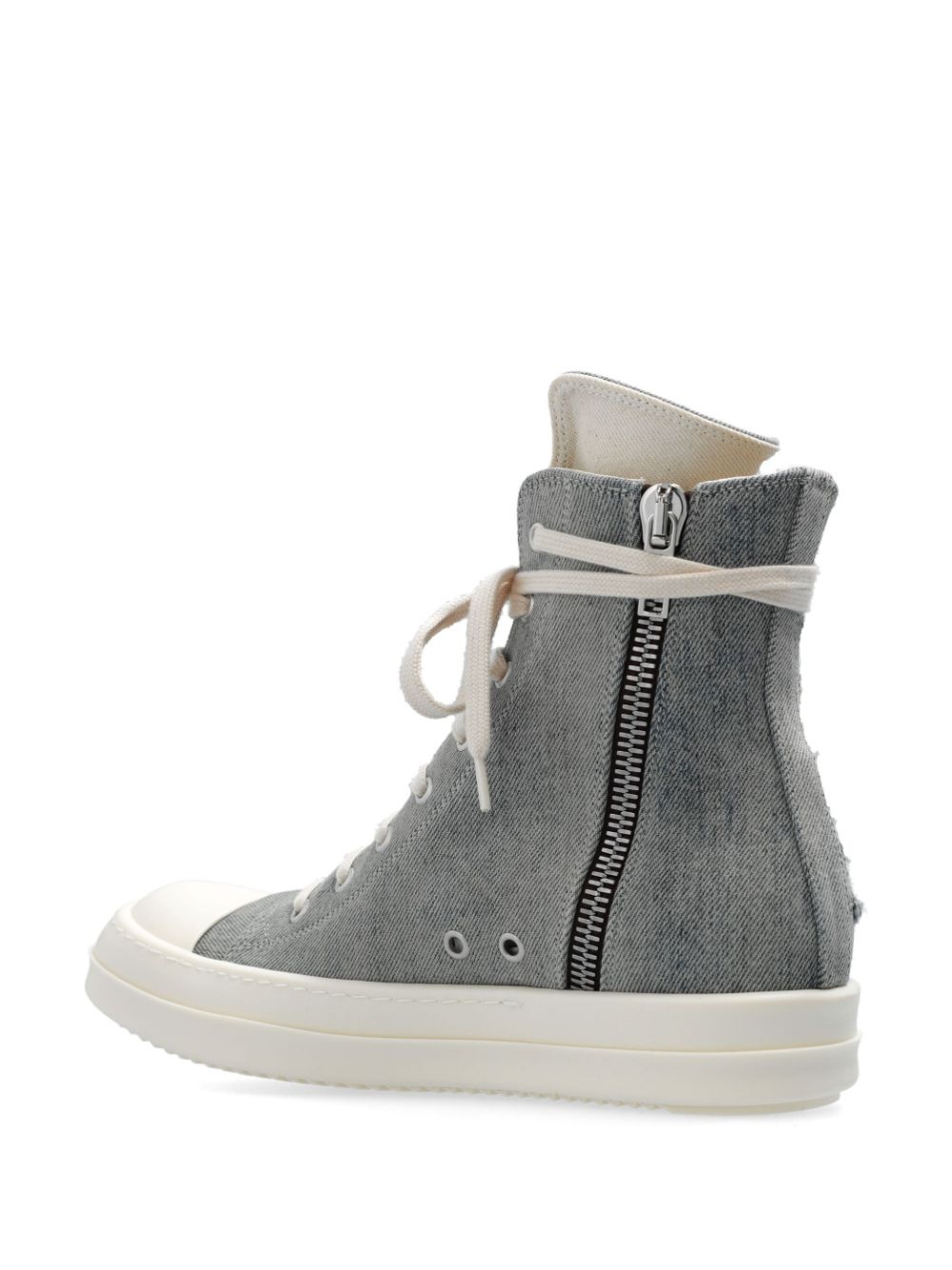 ripped-detail lace-up sneakers - 3