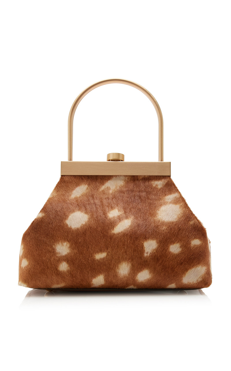 Estelle Calf Hair Top Handle Bag brown 4