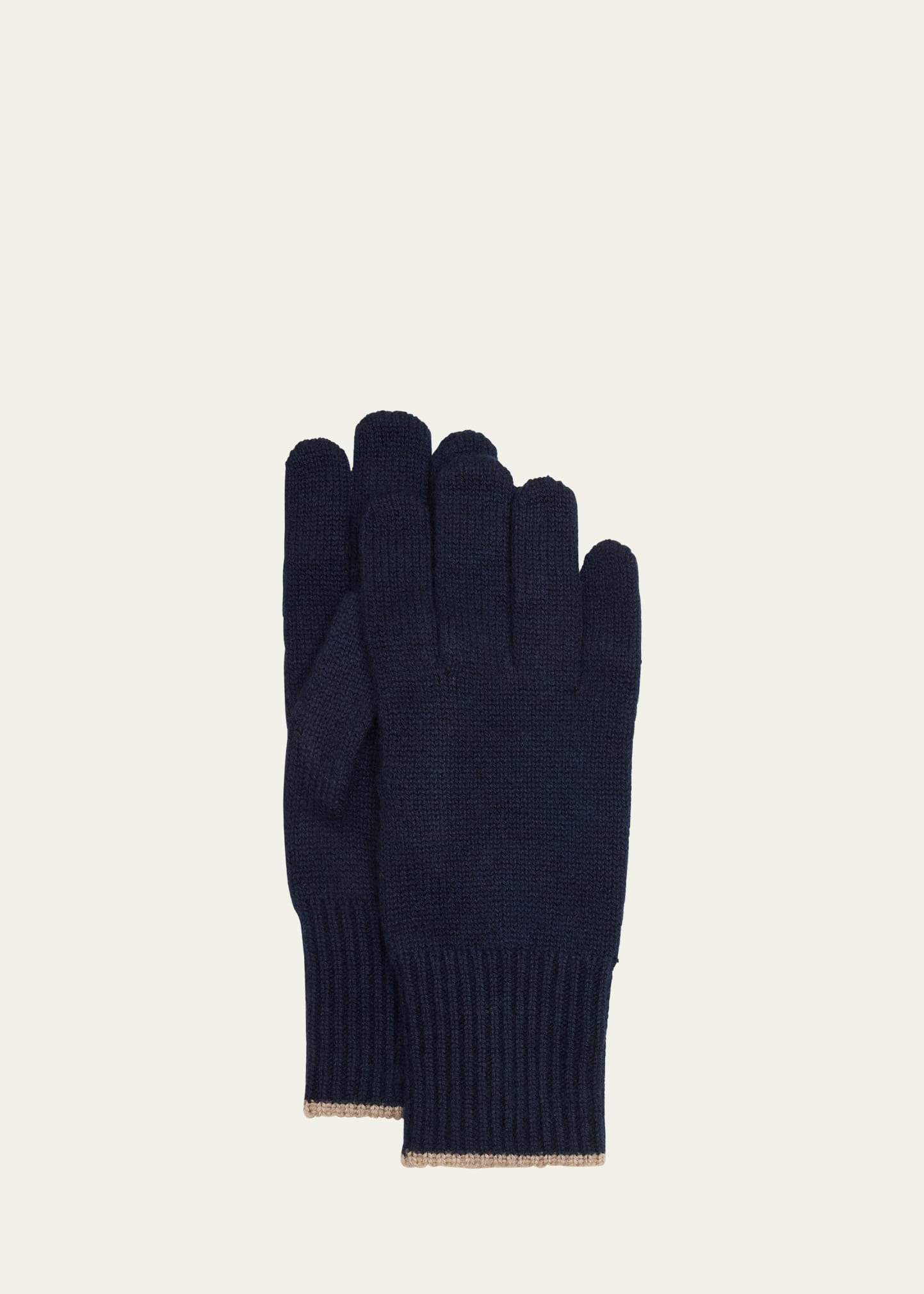 Men's Tipped Cashmere Gloves - 1