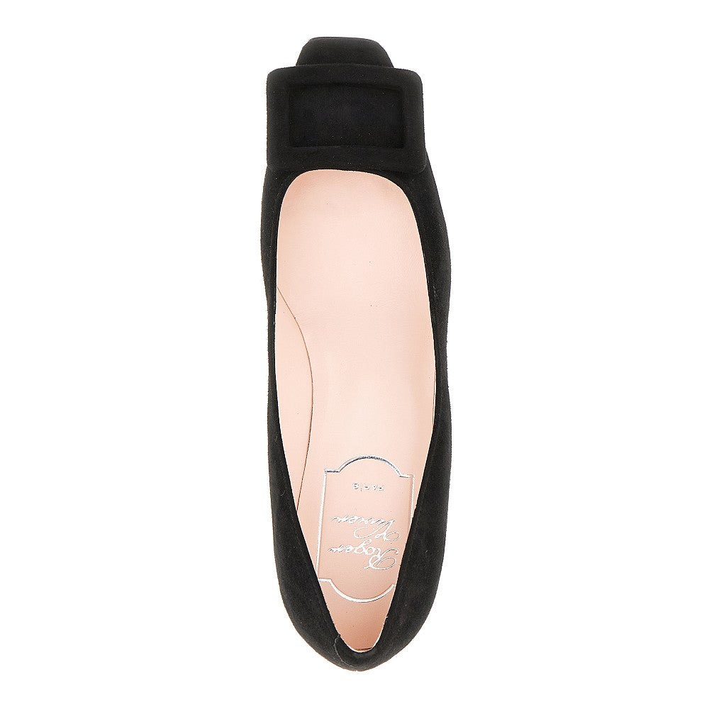 'TROMPETTE' SUEDE LEATHER PUMPS - 4