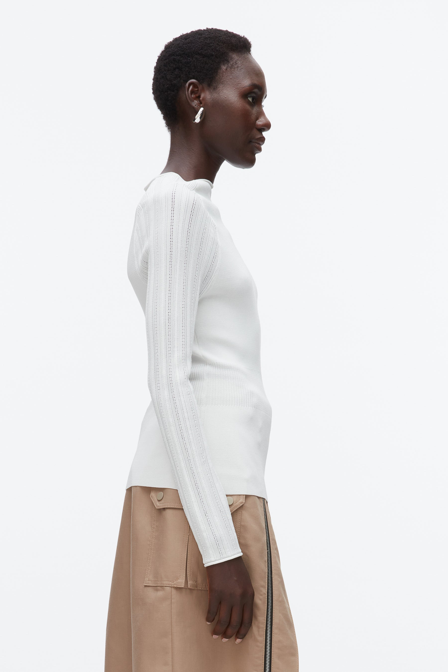 Compact Rib Mockneck Top - 3