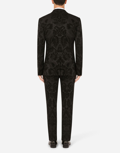 Dolce & Gabbana Three-piece Sicilia-fit suit in stretch jacquard outlook