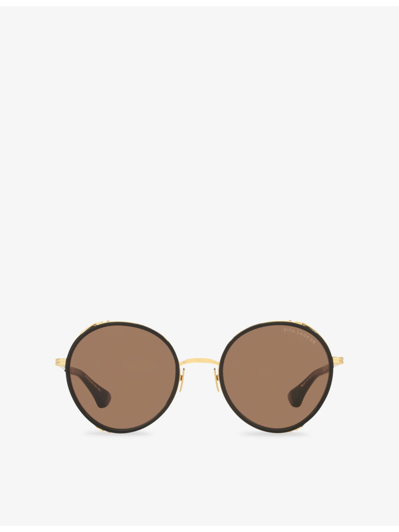 D4000466 Round-Frame Metal Sunglasses 1