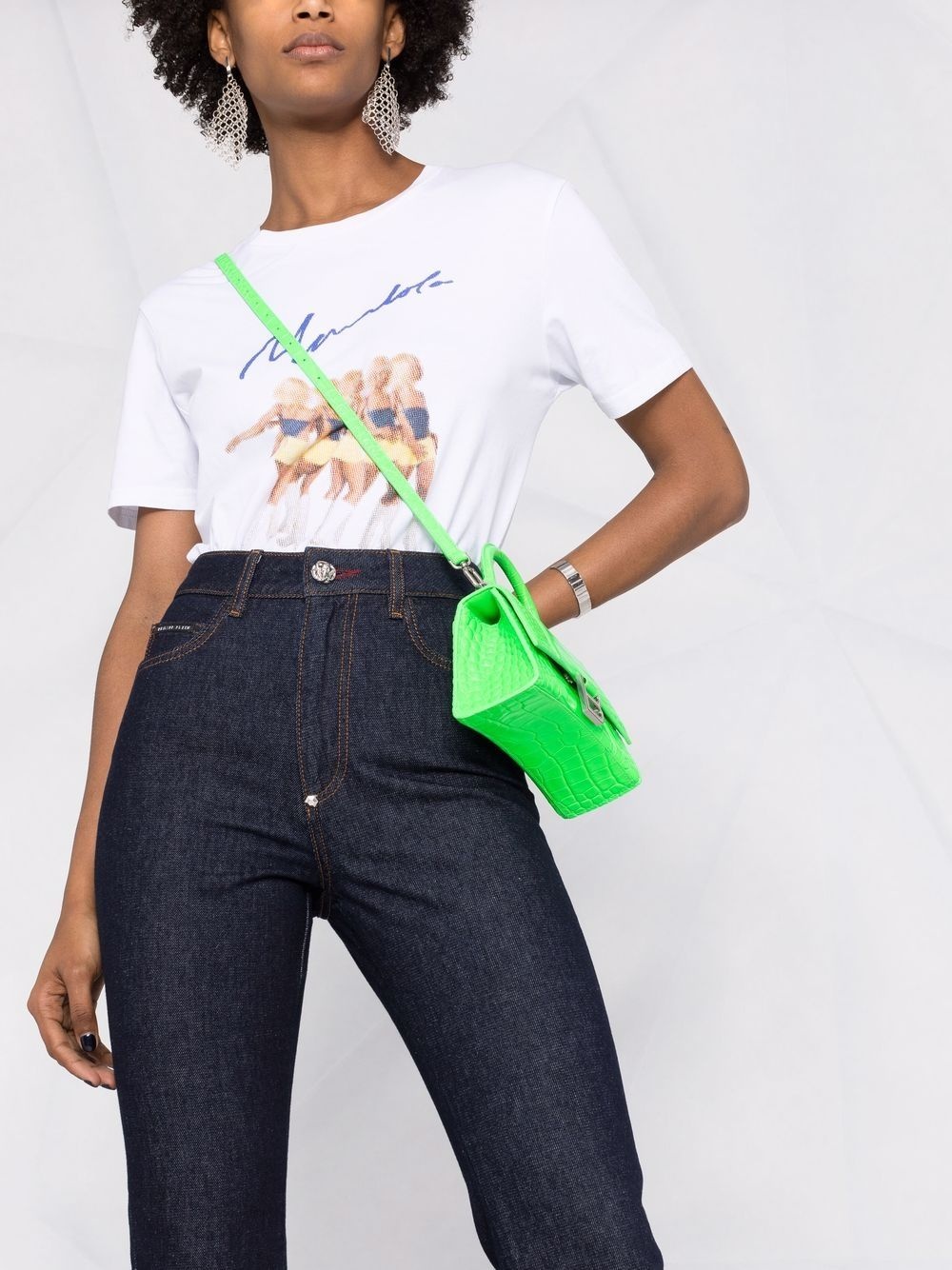 high-waisted flared jeans - 5