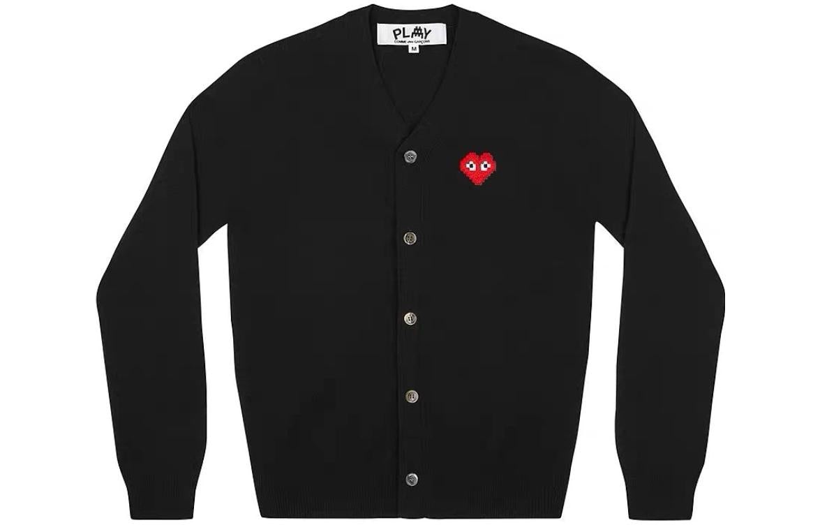 COMME des GARCONS PLAY Cardigan Invader Emblem 'Black' AZ-N084-051-1 - 2