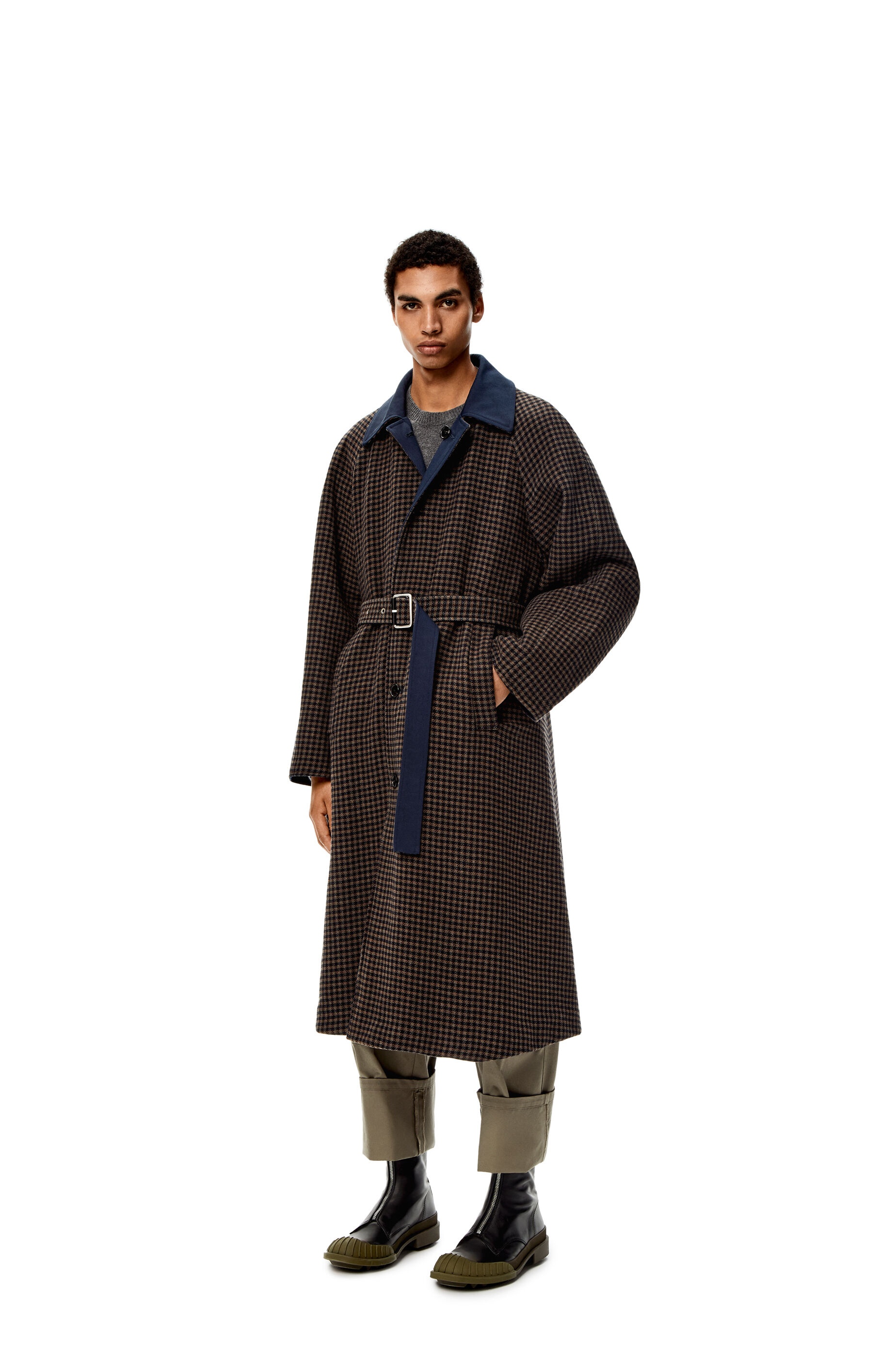 Reversible trench coat in wool and cotton - 2