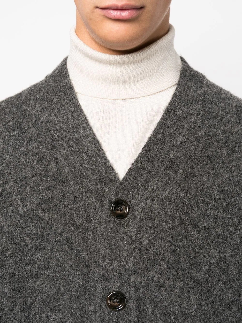 button-up knitted cardigan - 9