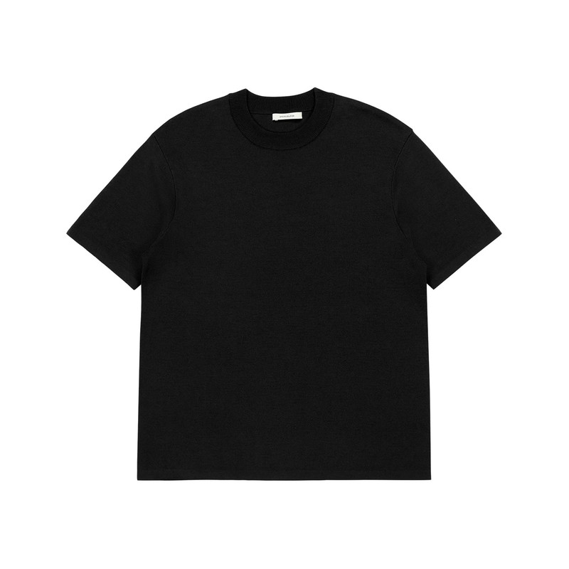 SLIM KNIT TEE BLACK 1