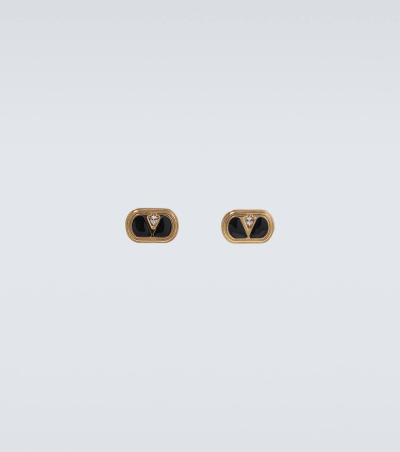 VGold embellished earrings 1