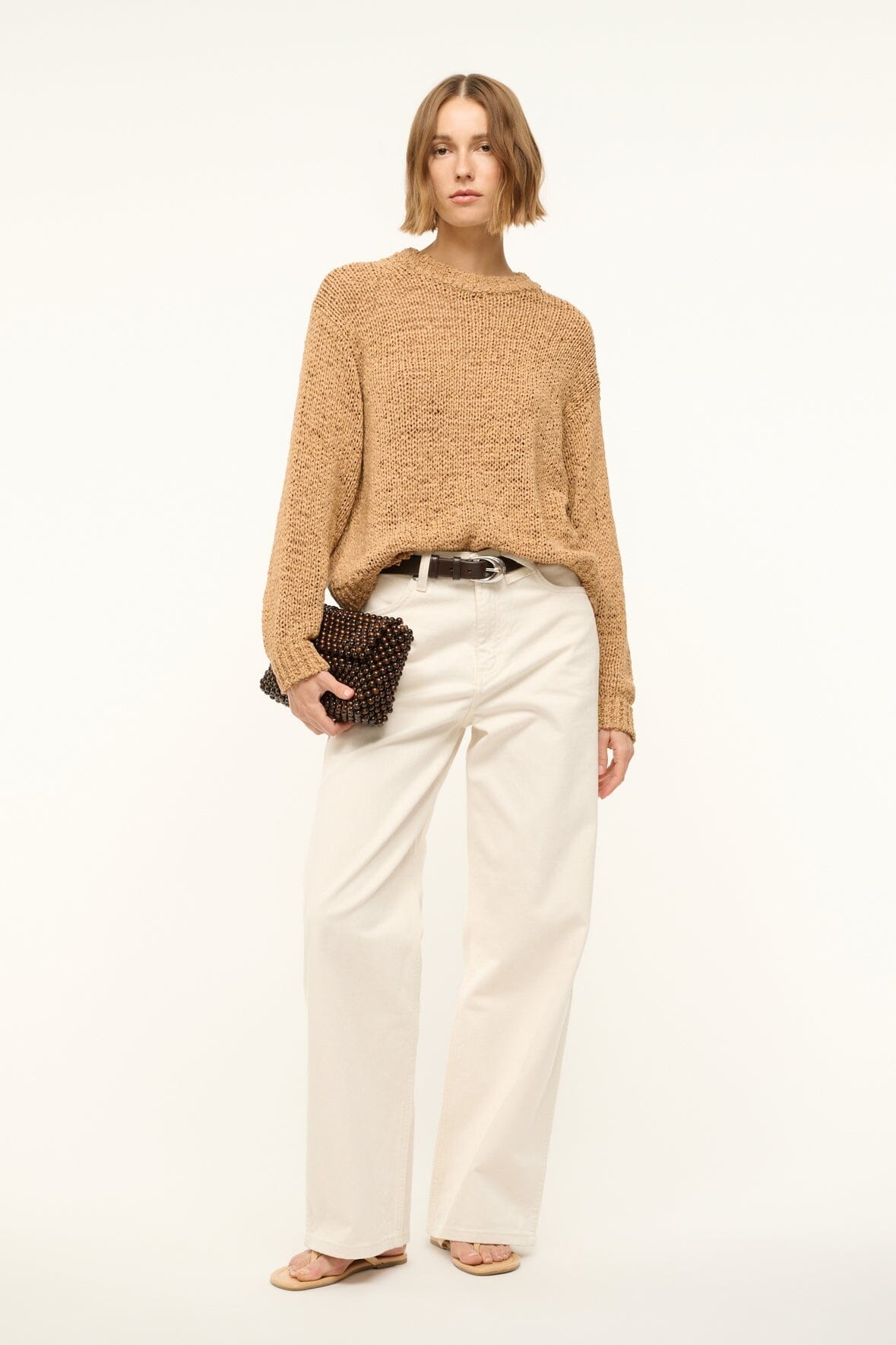 STAUD CALA SWEATER CAMEL - 5