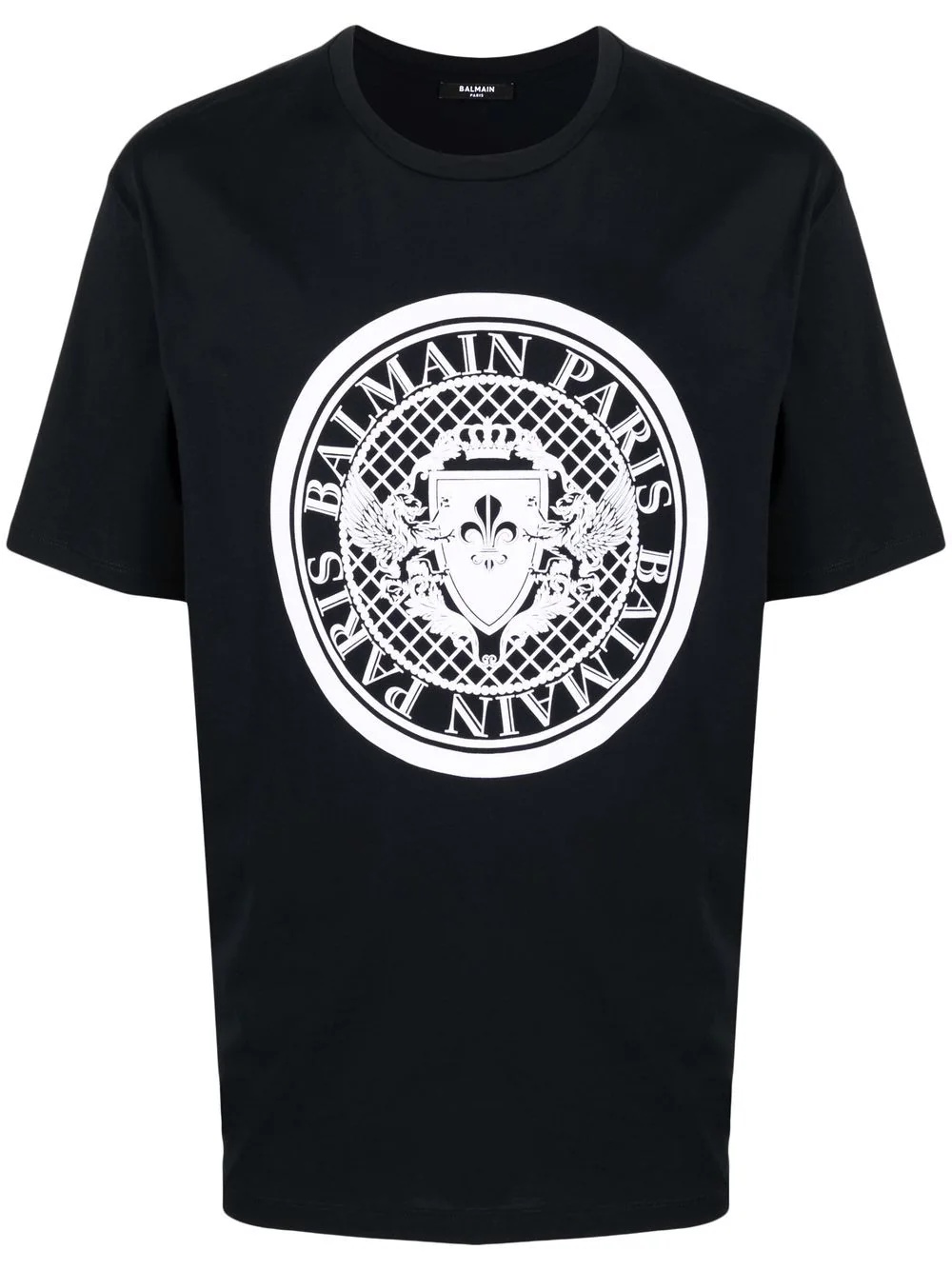 logo crest-print T-shirt - 1