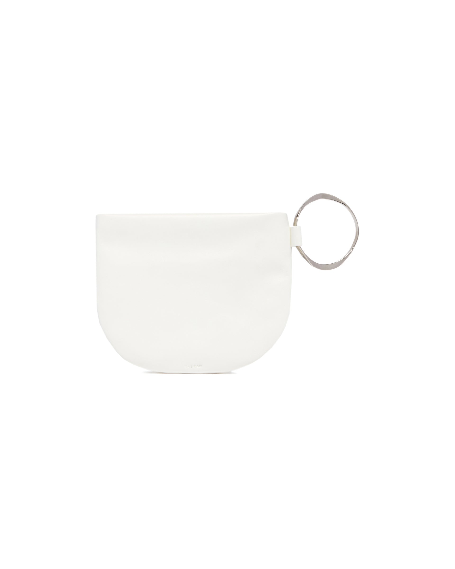 White Geo Leather Clutch - 7
