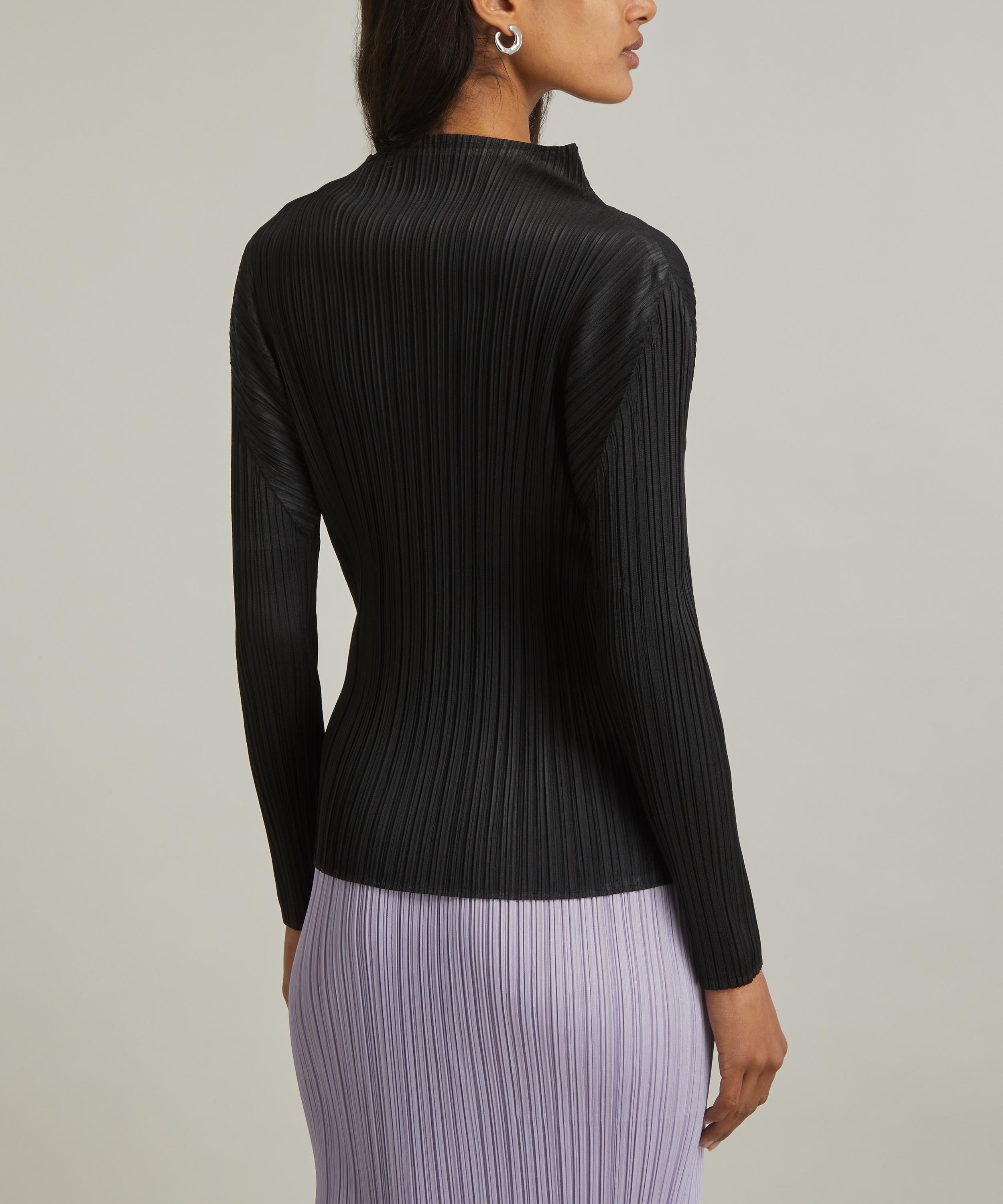 MONTHLY COLOURS NOVEMBER Pleated Black Top - 4