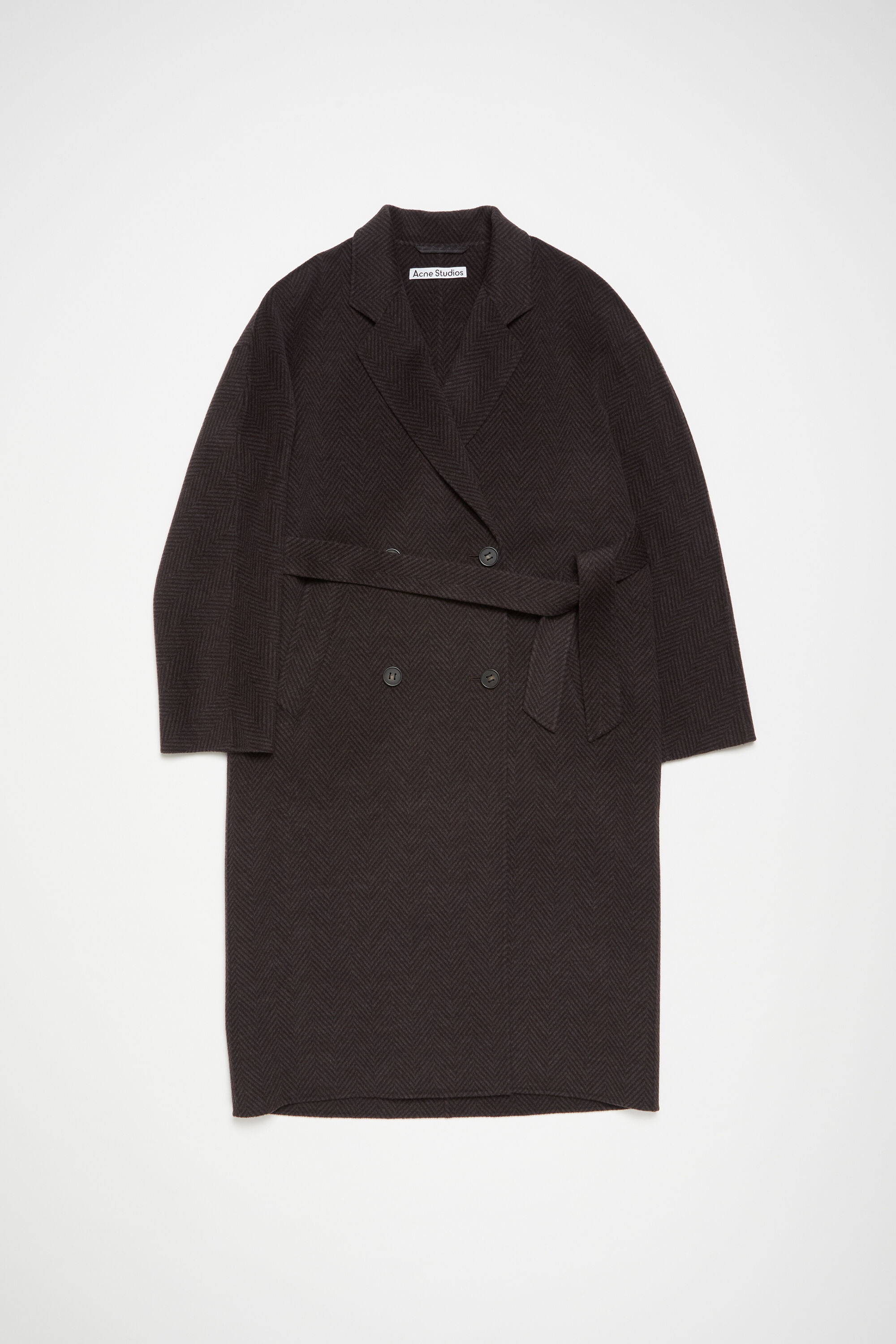 Double-breasted wool coat - Anthracite grey - 8