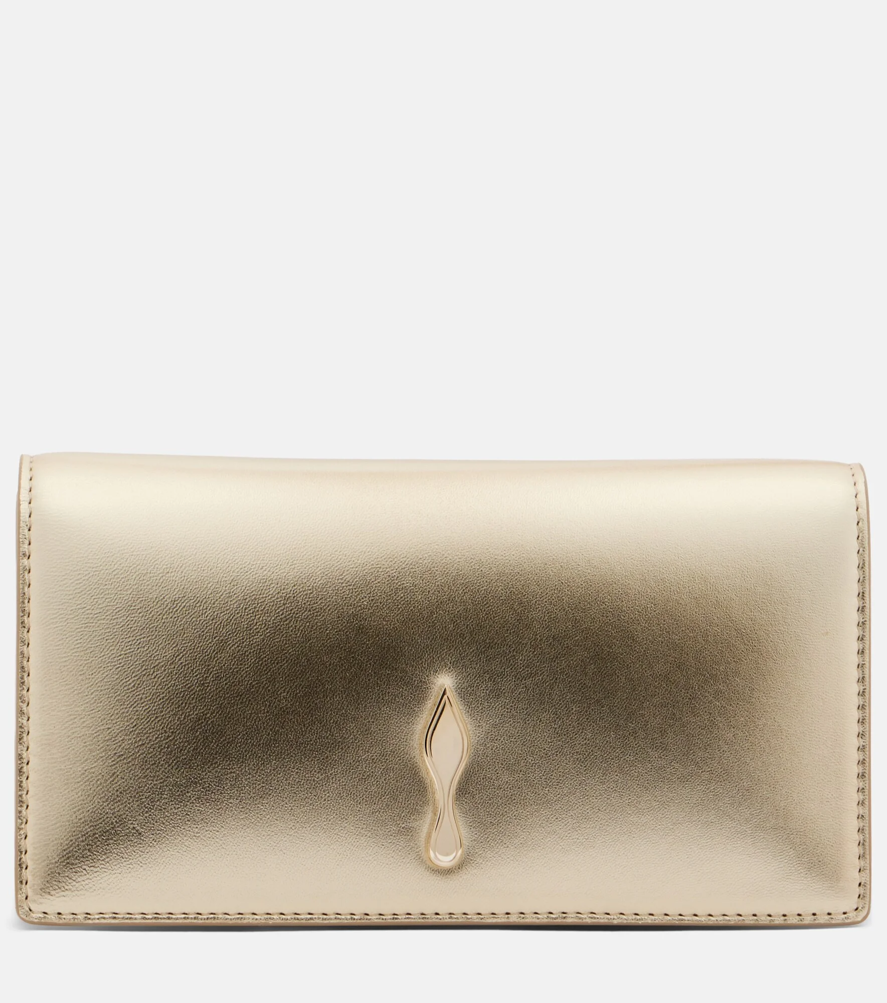 Bettina Small metallic leather clutch - 1
