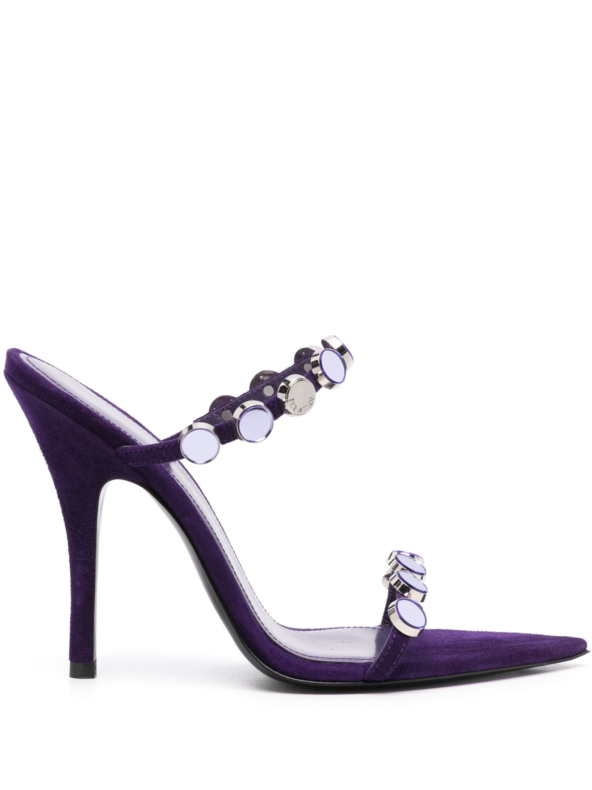 Purple 105mm Studded Sandals - 1