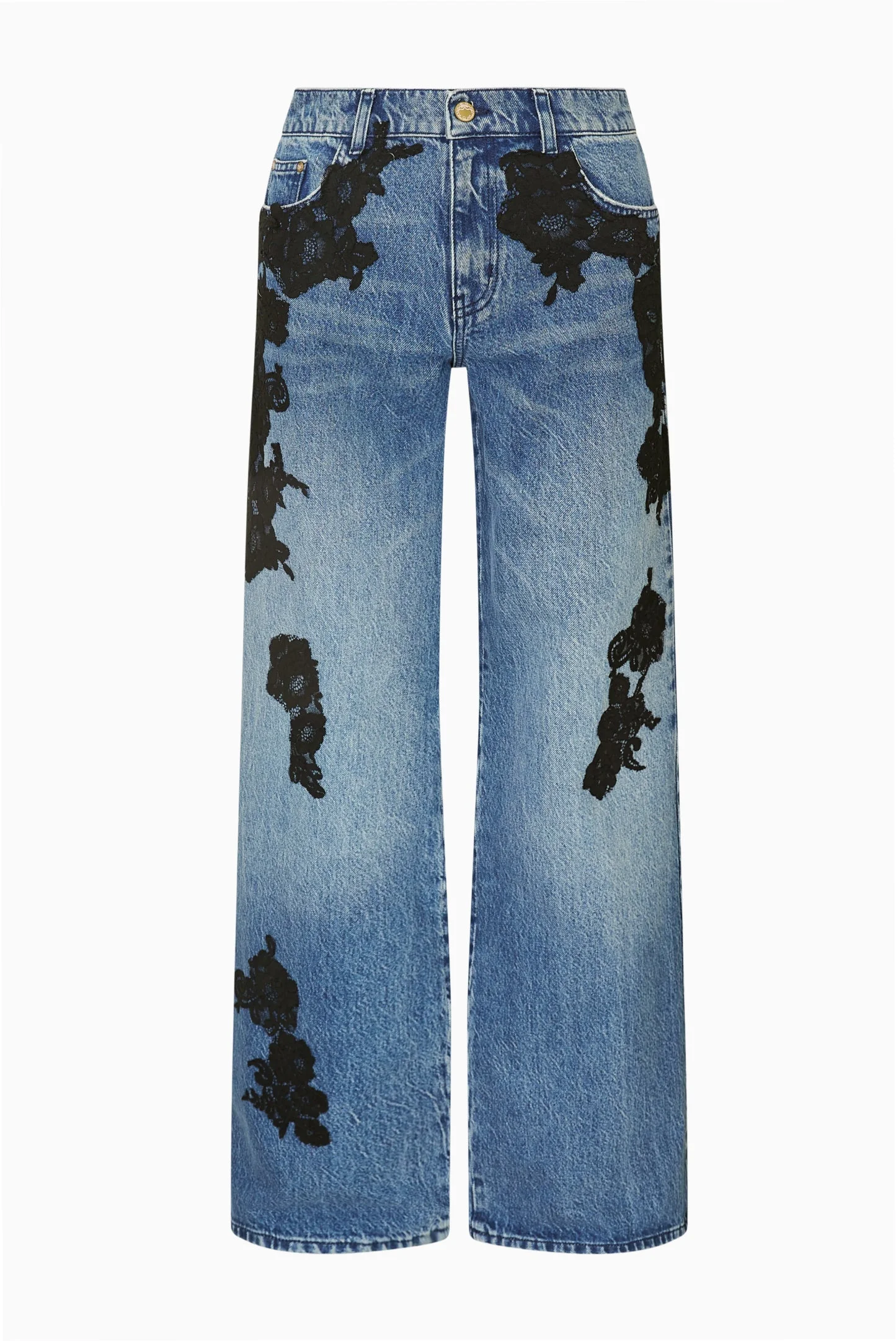 Bambie Lace Appliqué Jeans - 1