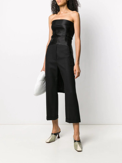 Ann Demeulemeester fitted curved hem bustier top outlook