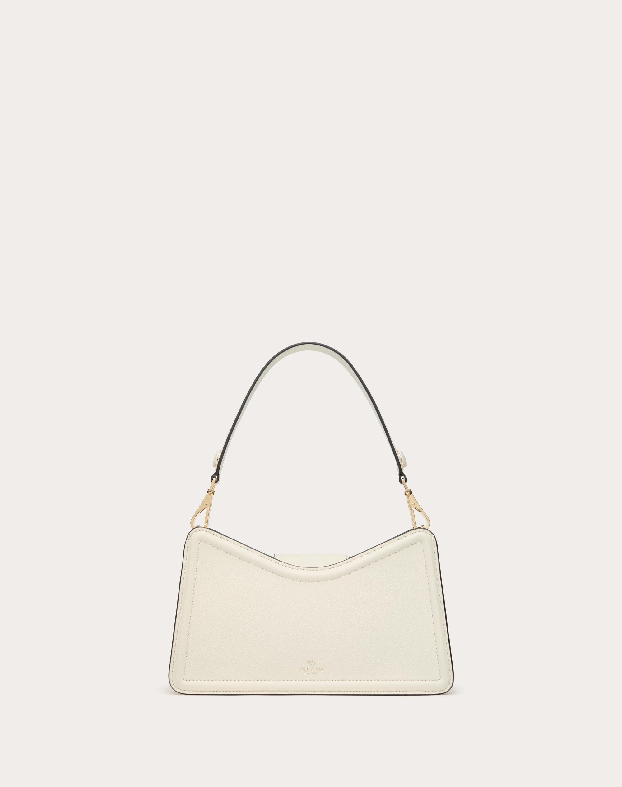 VLOGO LEATHER SHOULDER BAG IN GRAINY CALFSKIN - 3