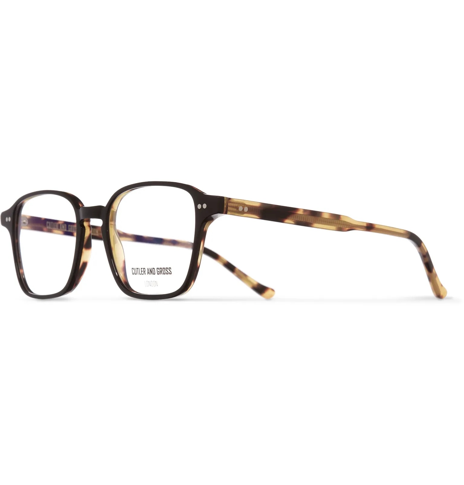 Square-Frame Tortoiseshell Acetate Optical Glasses - 2