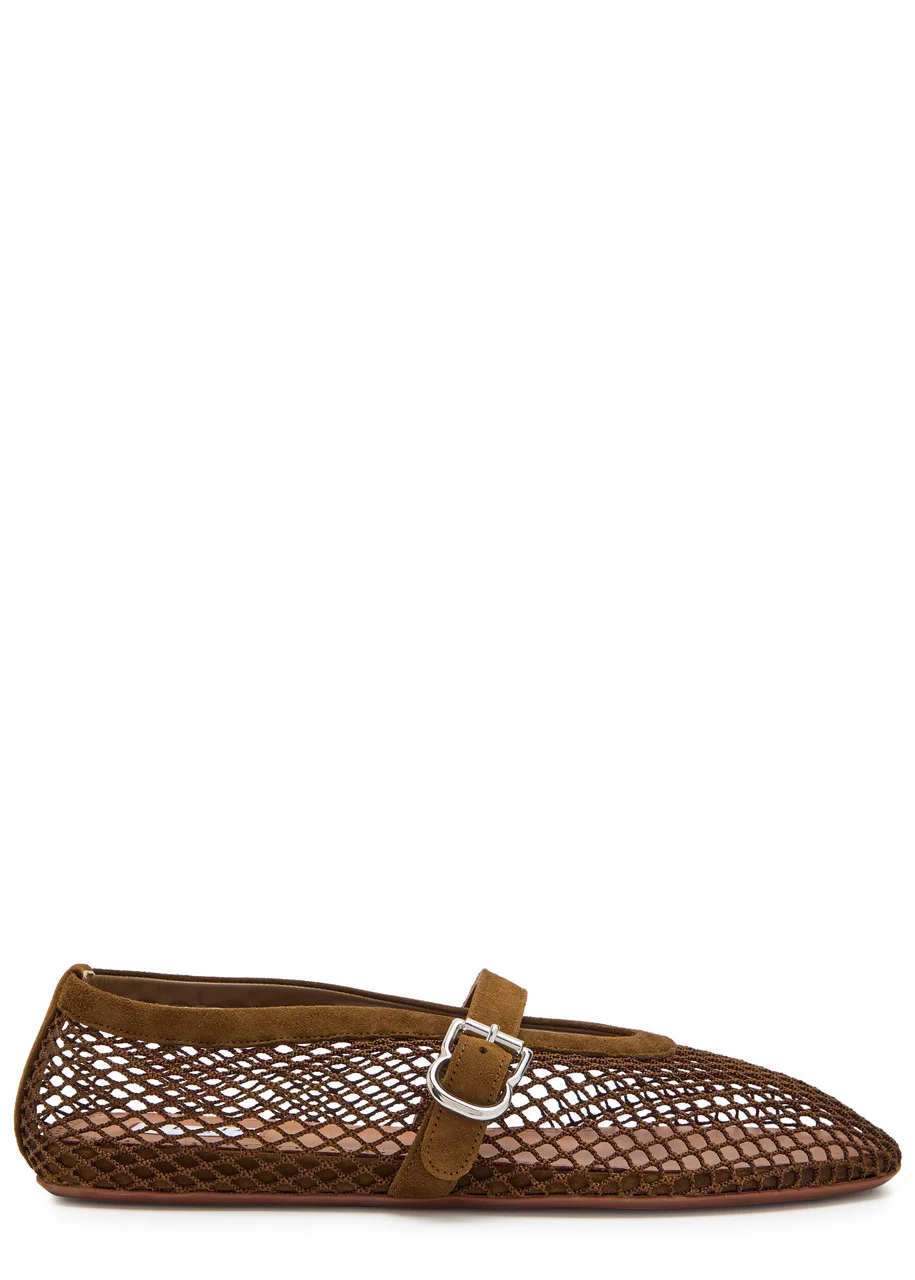 Alaïa Mesh and Suede Ballet Flats - 1