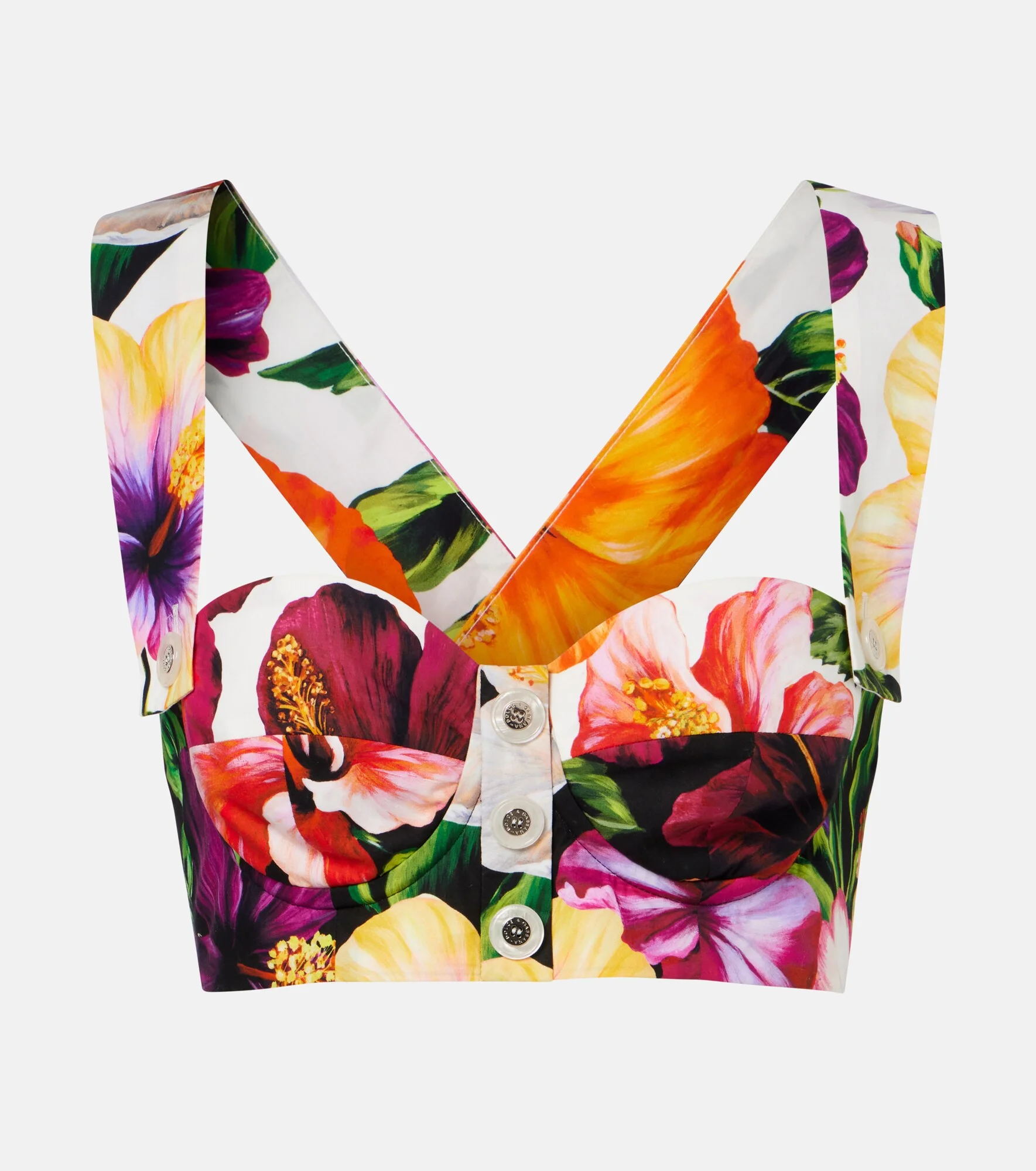 Floral cotton crop top - 1