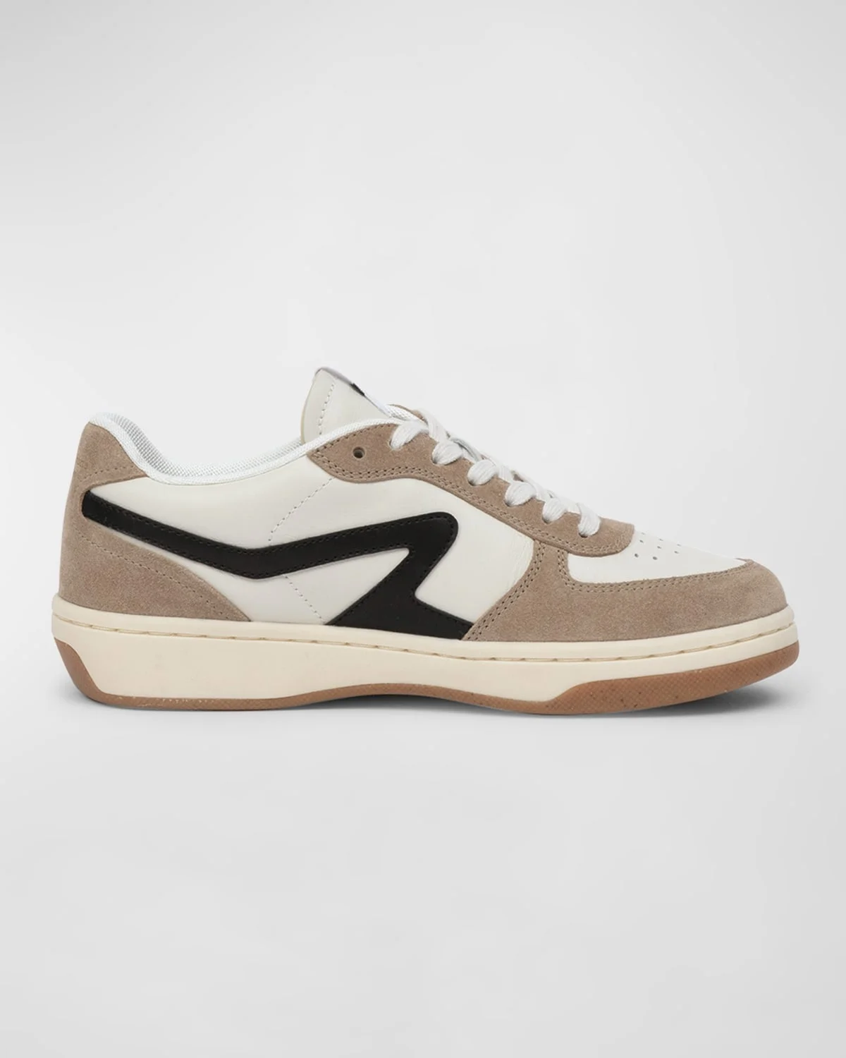 Retro Colorblock Low-Top Court Sneakers - 1