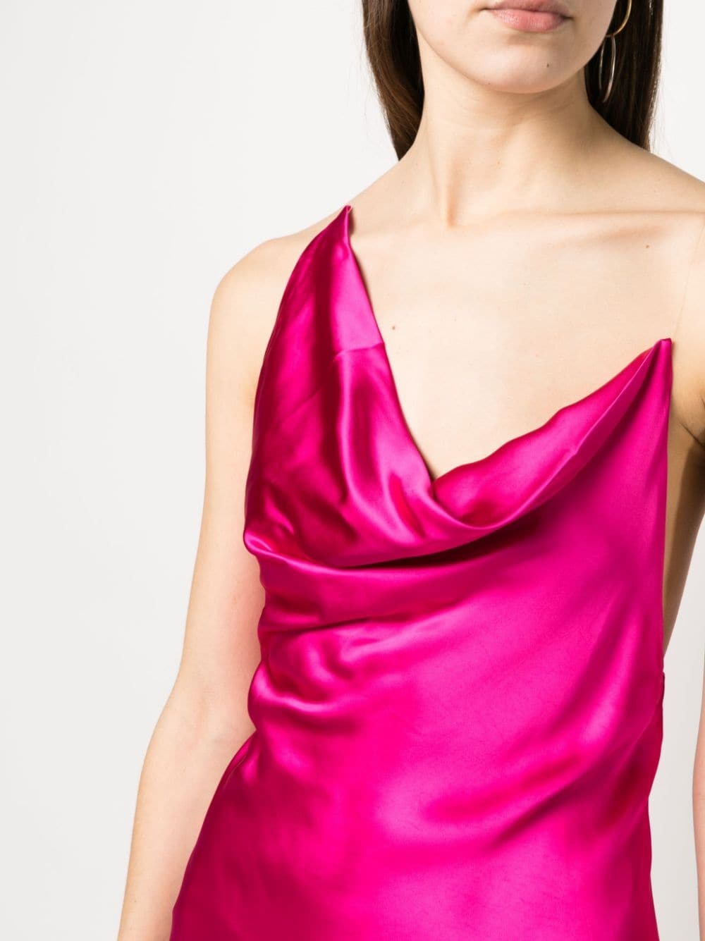 draped silk minidress - 5