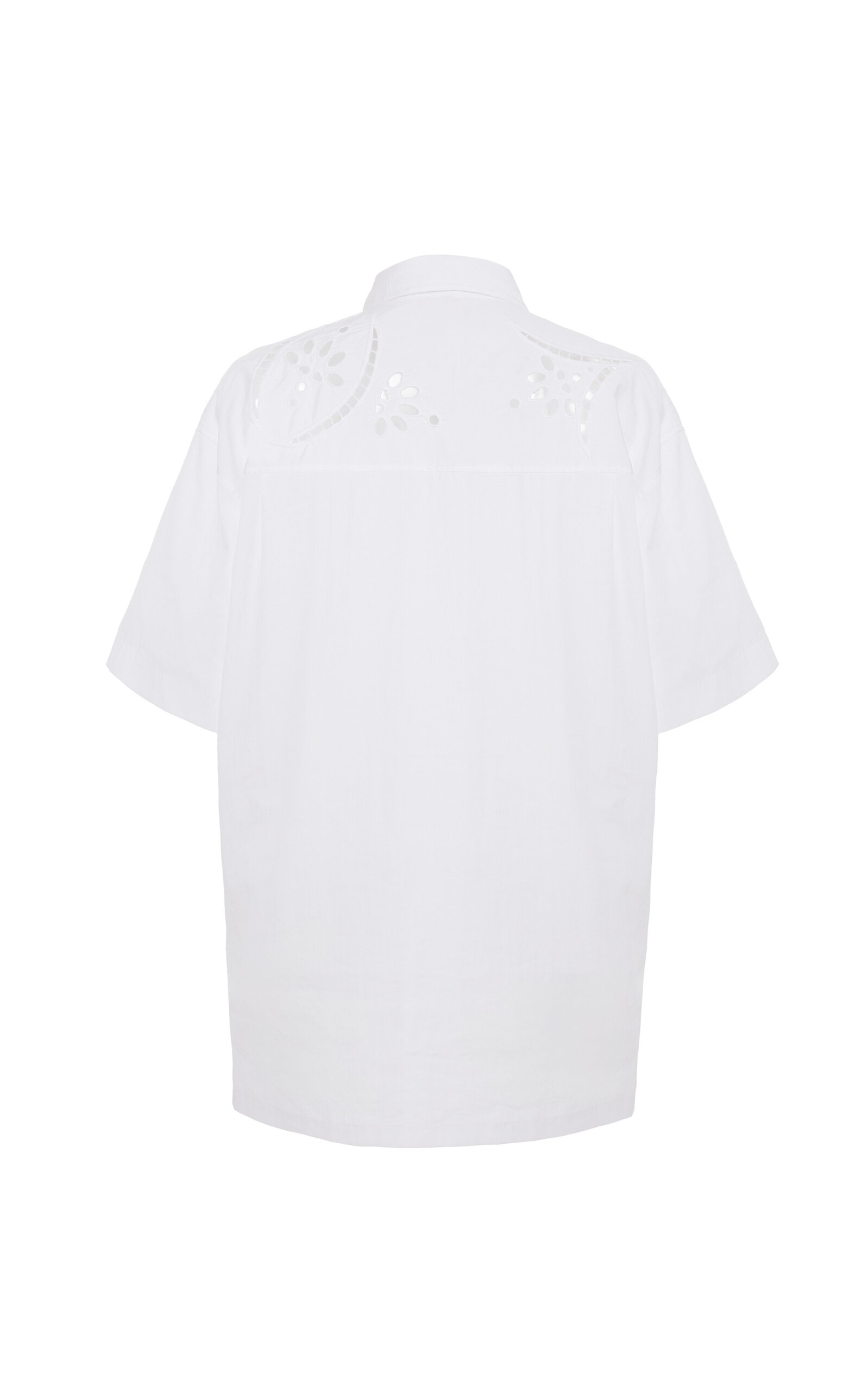 Isabel Marant Bilya Eyelet-Embroidered Poplin Shirt white