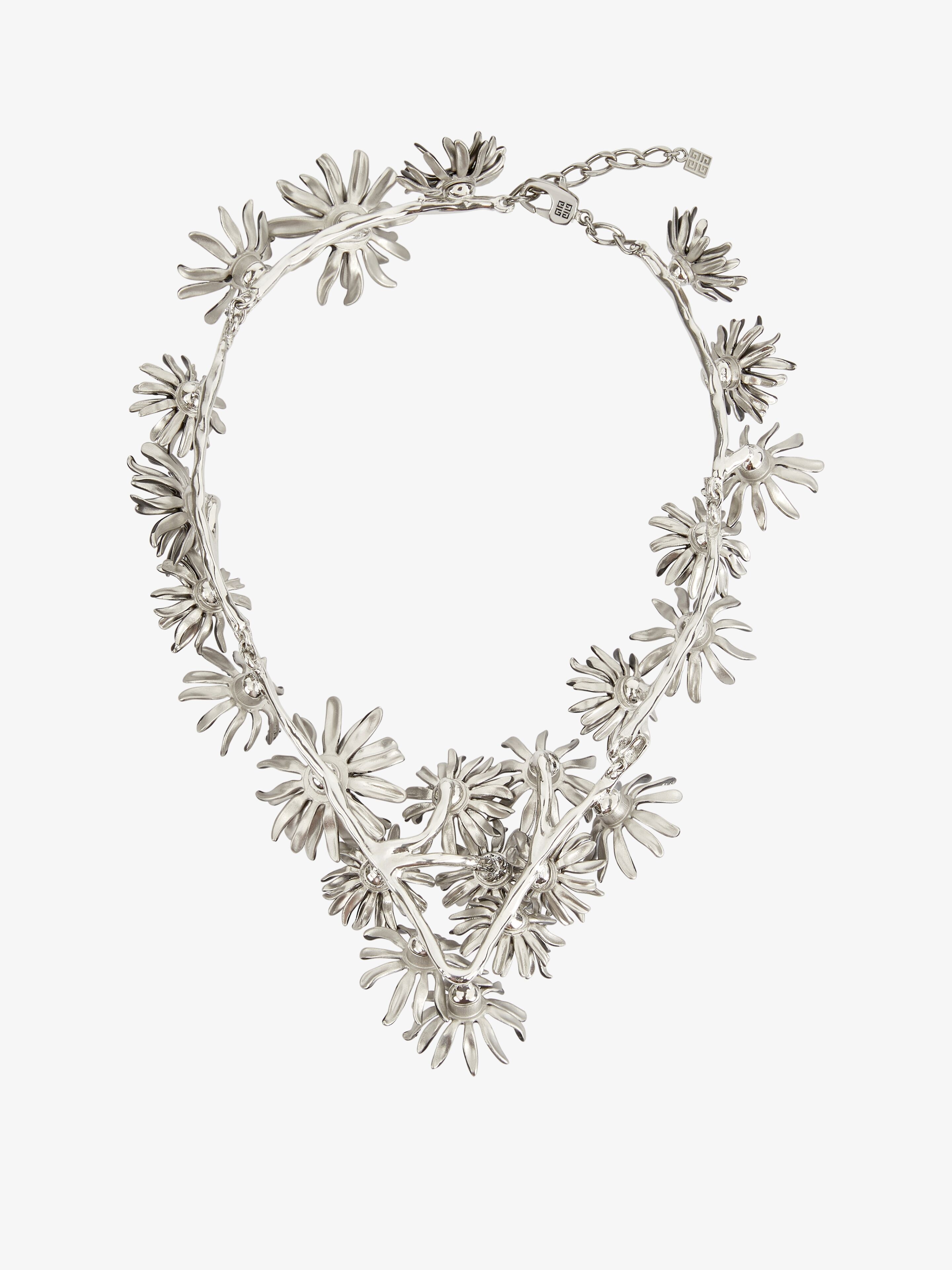 DAISY NECKLACE IN METAL AND ENAMEL WITH CRYSTALS - 4