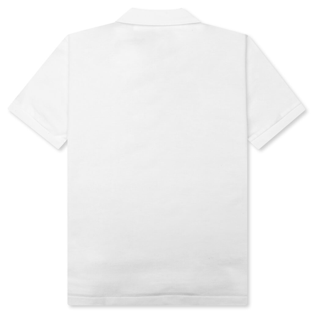 COMME DES GARCONS PLAY X THE ARTIST INVADER WOMEN'S POLO - WHITE - 2