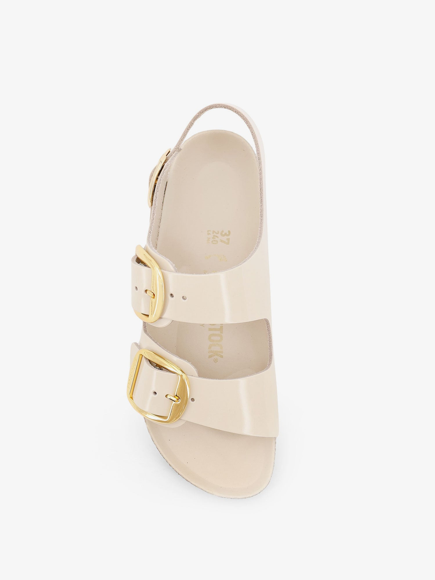 Milano Big Buckle Patent Leather Sandals - 5