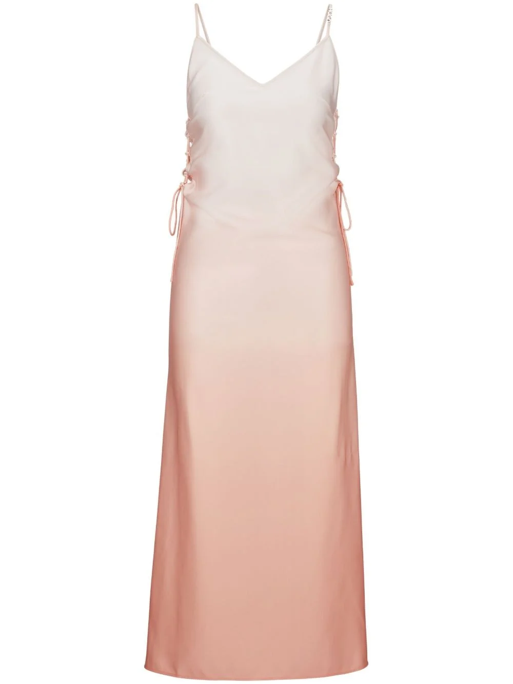 gradient-effect satin midi dress - 1