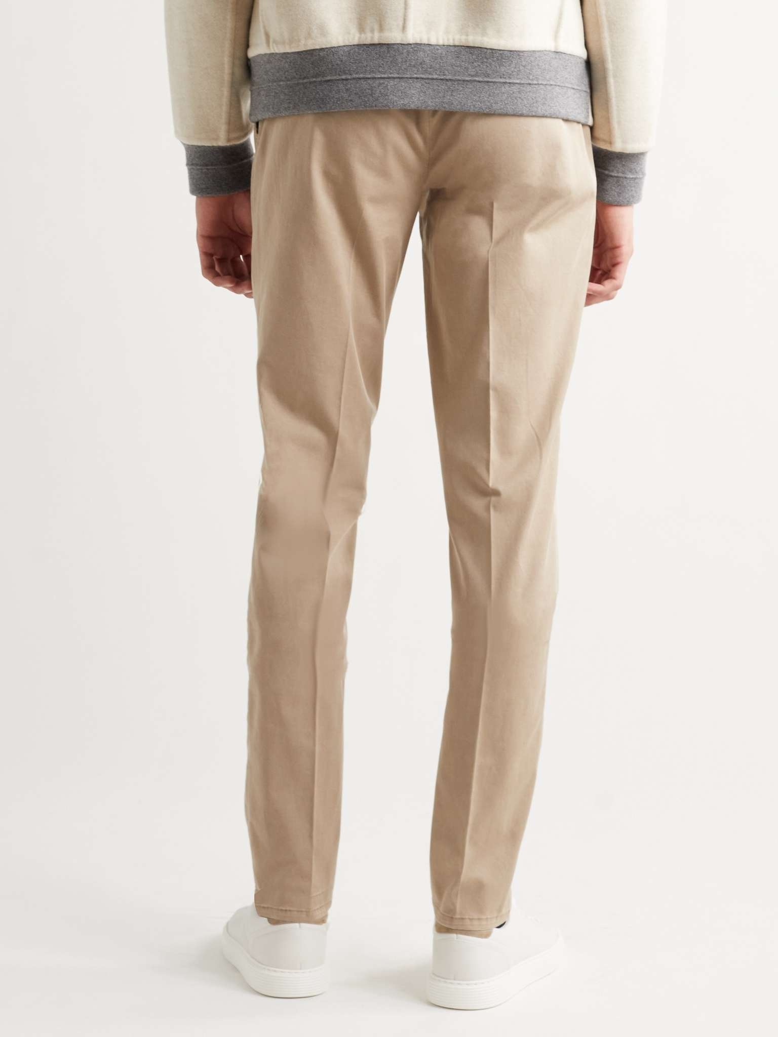 Slim-Fit Cotton-Blend Twill Trousers - 4