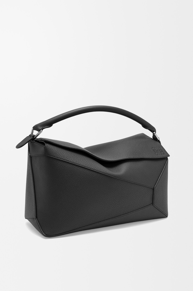 Large Puzzle Edge bag in grained calfskin 5