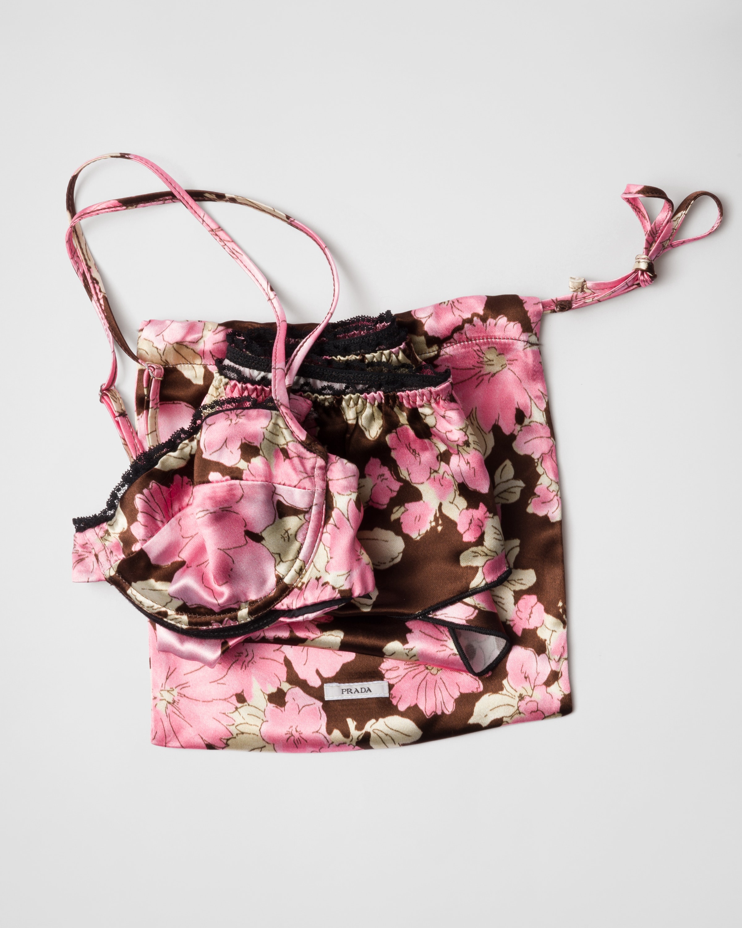 Printed satin bra - 7
